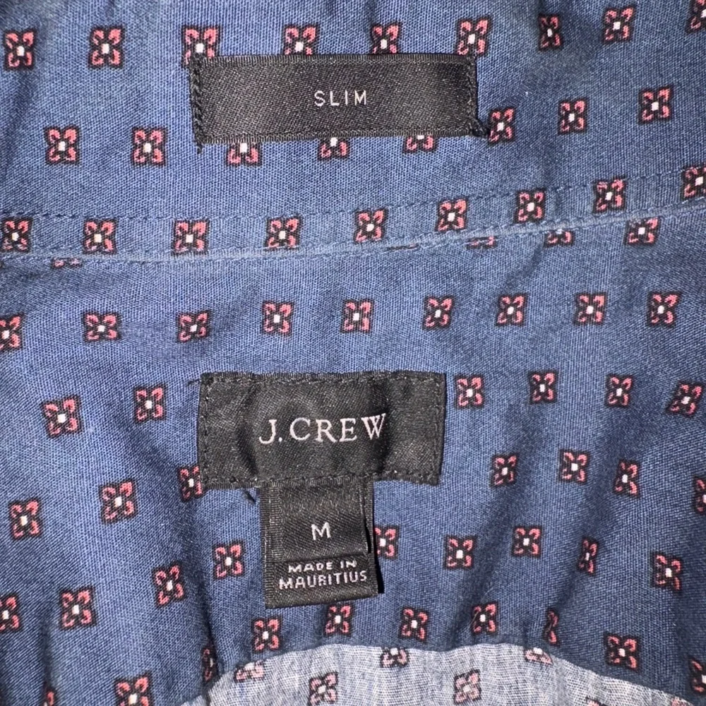J.Crew Men's Button Down Long Sleeve Slim Fit Floral Print 100% Cotton Sz Medium